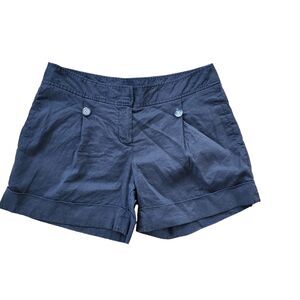 Theory charcoal gray shorts front zip closure and pockets, size 8